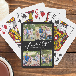 Jeu De Cartes Modern Photo Collage Family Script Keepsake