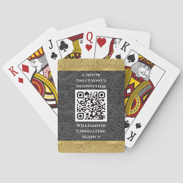 Jeu De Cartes Moderne élégant QR Code Professionnel (dos)
