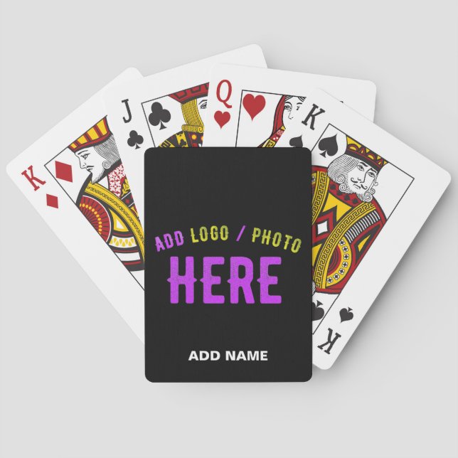 JEU DE CARTES MODERNE ET MODERNE PERSONNALISABLE NOIR VÉRIFIÉ (dos)