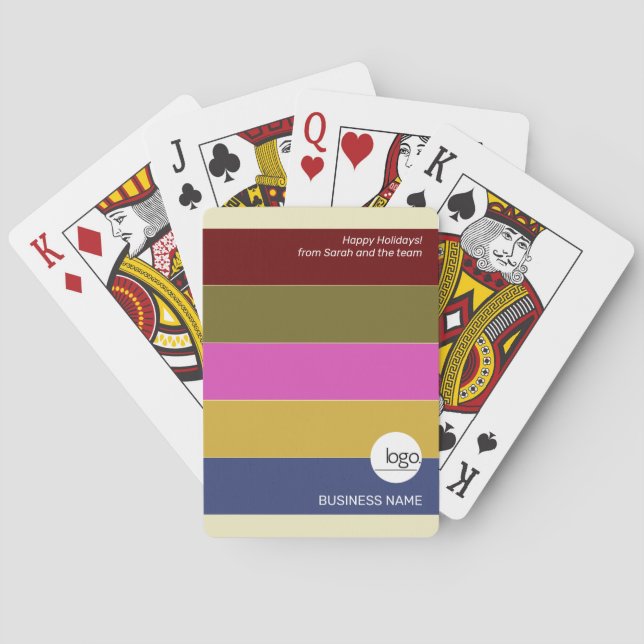Jeu De Cartes MODERNE STRIPED Business COMPANY LOGO CLIENT CADEA (dos)