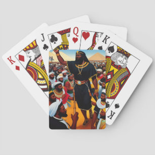 Jeu De Cartes Moïse Dirige Les Gens Jouant Aux Cartes