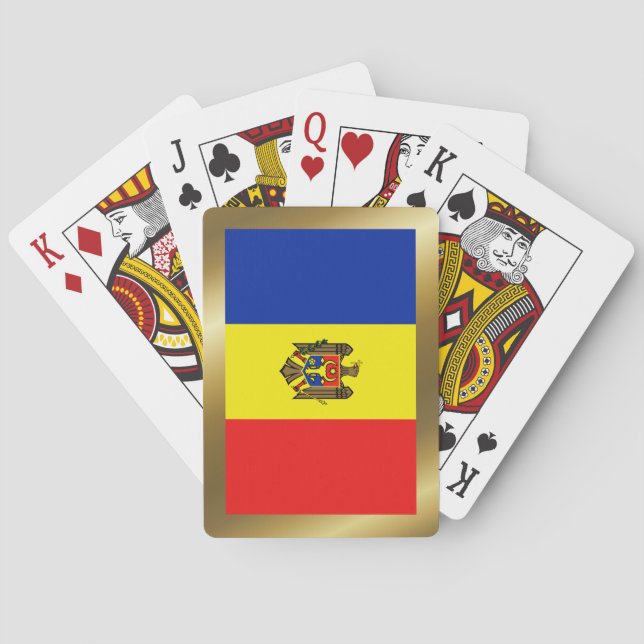Jeu De Cartes Moldavie Drapeau Lecture Cartes (dos)