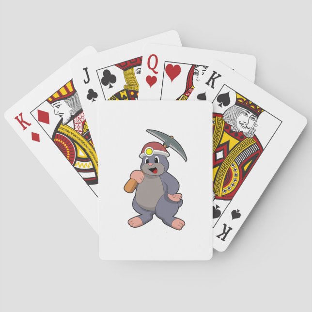 Jeu De Cartes Mole avec Pickaxe (dos)