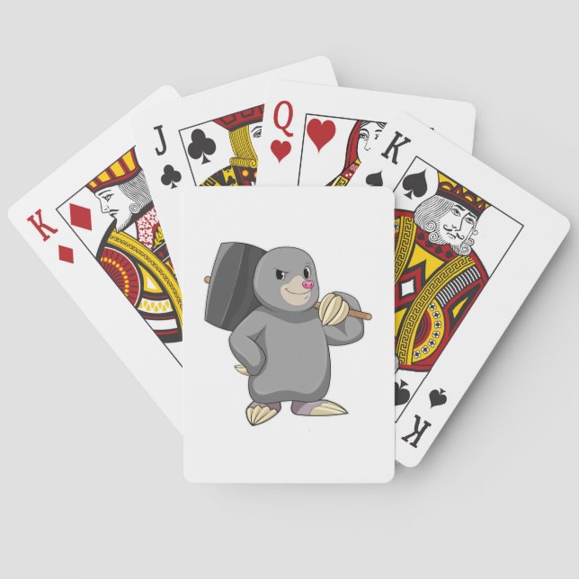 Jeu De Cartes Mole en Handyman avec Hammer (dos)