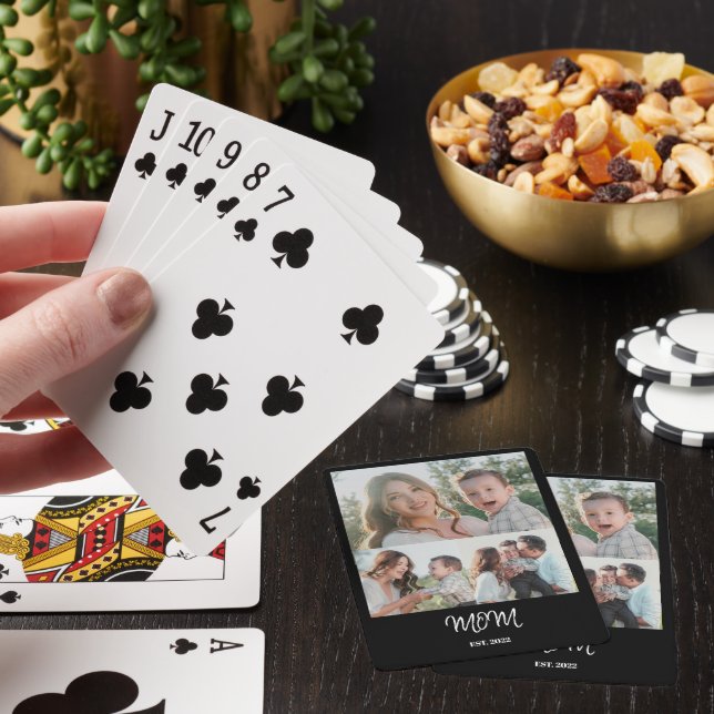 Jeu De Cartes Mom Established, 3-Photo Poker Cards (In Situ)