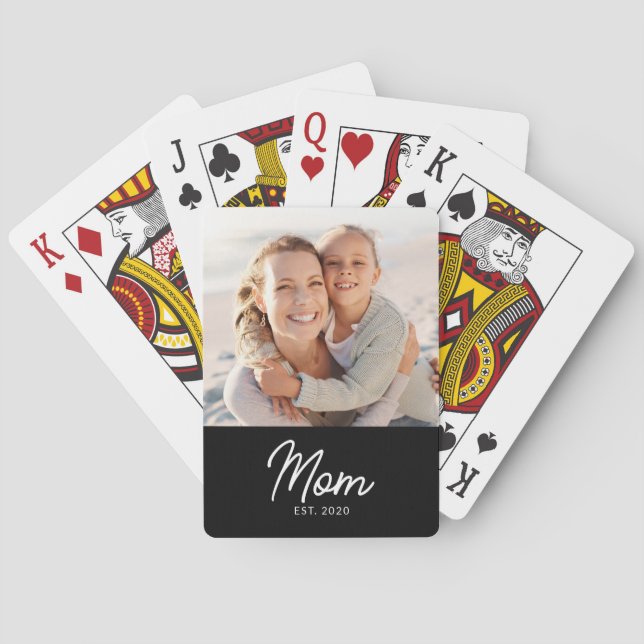 Jeu De Cartes Mom Established Script Black Photo (dos)