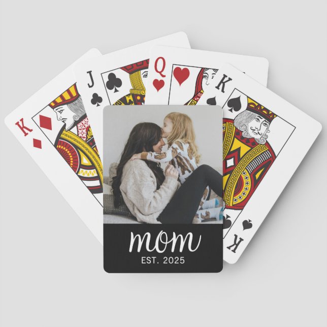 Jeu De Cartes Mom Established Script Black Photo (dos)