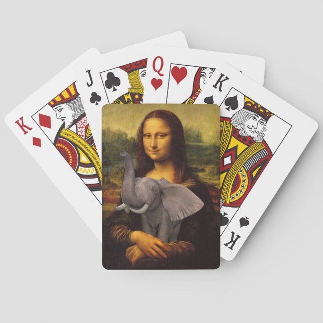 Jeu De Cartes Mona Lisa avec éléphant (dos)