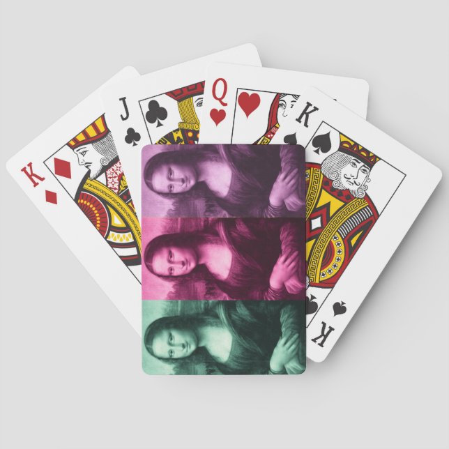 Jeu De Cartes Mona Lisa Rose vert violet (dos)