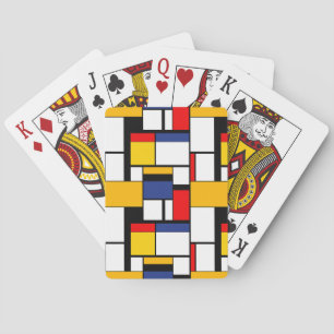 Jeu De Cartes Mondrian géométrique Composition minimaliste moder