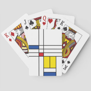 Jeu De Cartes Mondrian II Design d'Art Moderne Minimaliste De St