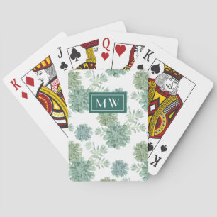 Jeu De Cartes Monogram Plant Happiness Succulent Pattern