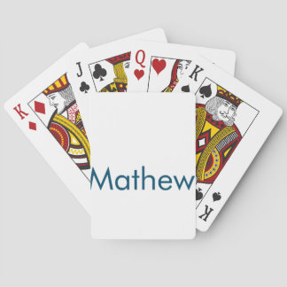 Jeu De Cartes monogramme à lettre initiale simple ajoutez votre 