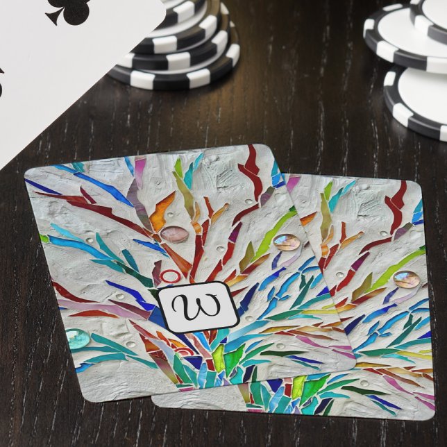 Jeu De Cartes Monogramme Abstrait (Créateur téléchargé)