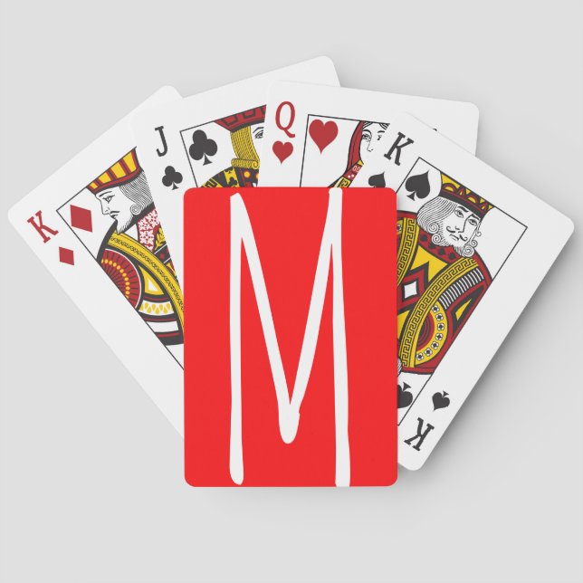 Jeu De Cartes Monogramme audacieux moderne (dos)