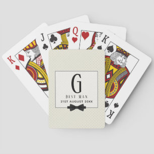 Jeu De Cartes Monogramme BEST MAN Groomsmen Groomsman Fleurdelis