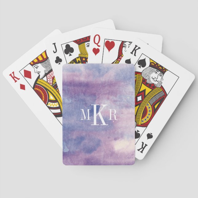 Jeu De Cartes Monogramme | Brume pourpre II (dos)