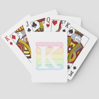 Jeu De Cartes Monogramme d'aquarelle