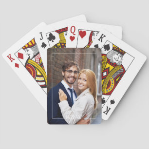 Jeu De Cartes Monogramme de cadre moderne photo personnalisée