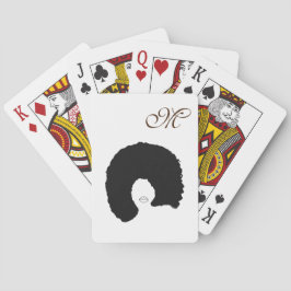 Jeu De Cartes Monogramme de cheveux afro