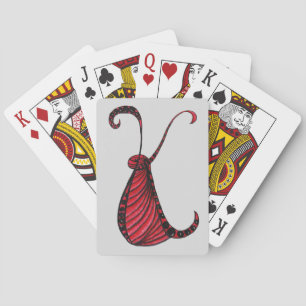 Jeu De Cartes Monogramme de la lettre K de créature de bande