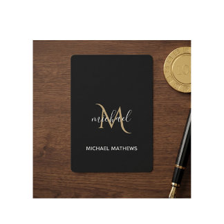 Jeu De Cartes Monogramme élégant luxe noir et or