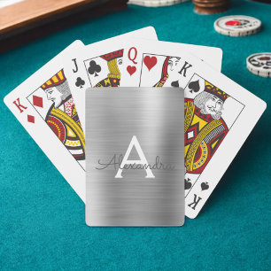 Jeu De Cartes Monogramme en acier inoxydable de luxe