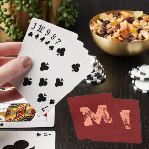 Jeu De Cartes Monogramme en cuir personnalisable
