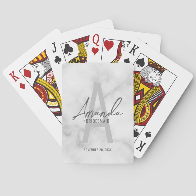 Jeu De Cartes Monogramme et nom d'une servante d'État moderne pe (dos)