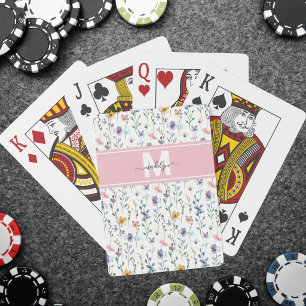 Jeu De Cartes Monogramme Fleur Sauvage