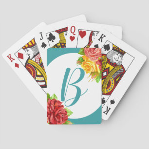 Jeu De Cartes Monogramme floral