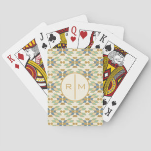 Jeu De Cartes Monogramme   Geo Step extérieur   Motif tribal