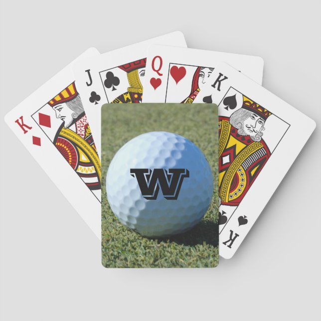 Jeu De Cartes (Monogramme - il) boule de golf sur la photo en (dos)