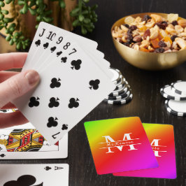 Jeu De Cartes Monogramme LGBT Pride Rainbow Gradient Diagonal