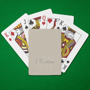Jeu De Cartes Monogramme moderne personnalisé