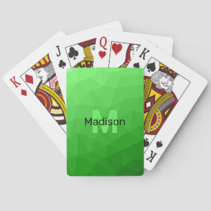 Jeu De Cartes Monogramme motif de maillage de géométrie de dégra