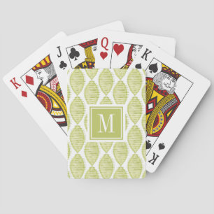 Jeu De Cartes Monogramme Motif Fleurs Hygge