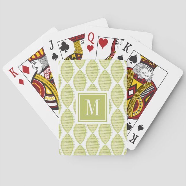 Jeu De Cartes Monogramme | Motif Fleurs Hygge (dos)