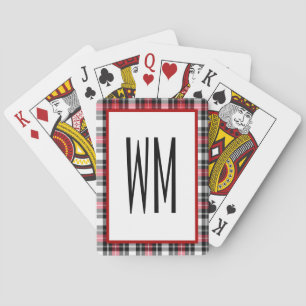 Jeu De Cartes Monogramme noir rouge