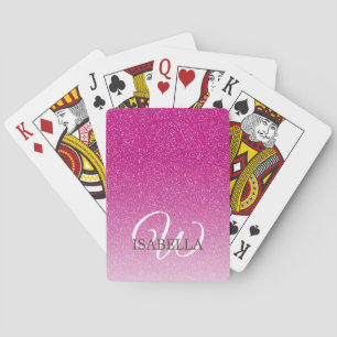 Jeu De Cartes Monogramme nommé personnalisé d'Ombre de parties