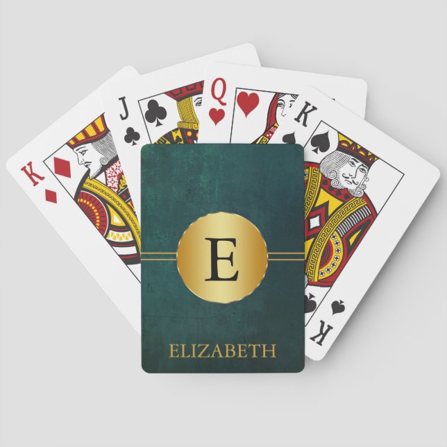 Jeu De Cartes Monogramme personnalisé (dos)
