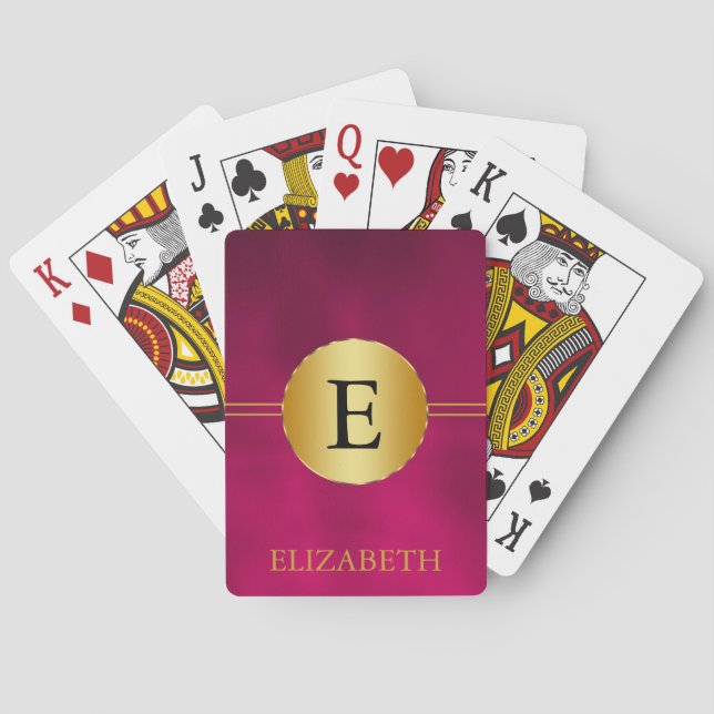 Jeu De Cartes Monogramme personnalisé (dos)