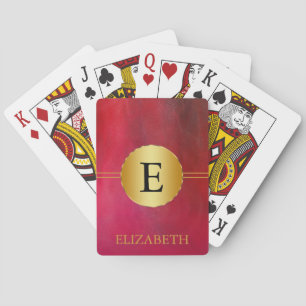 Jeu De Cartes Monogramme personnalisé