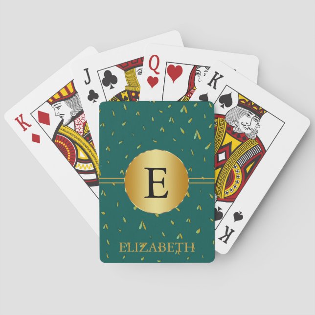 Jeu De Cartes Monogramme personnalisé (dos)
