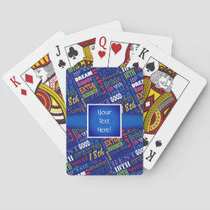 Jeu De Cartes Monogramme personnalisé du 18e anniversaire