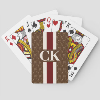 Jeu De Cartes Monogramme personnalisé | Motif concepteur