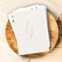 Monogramme personnalisé Nom ivoire rose fille Scri