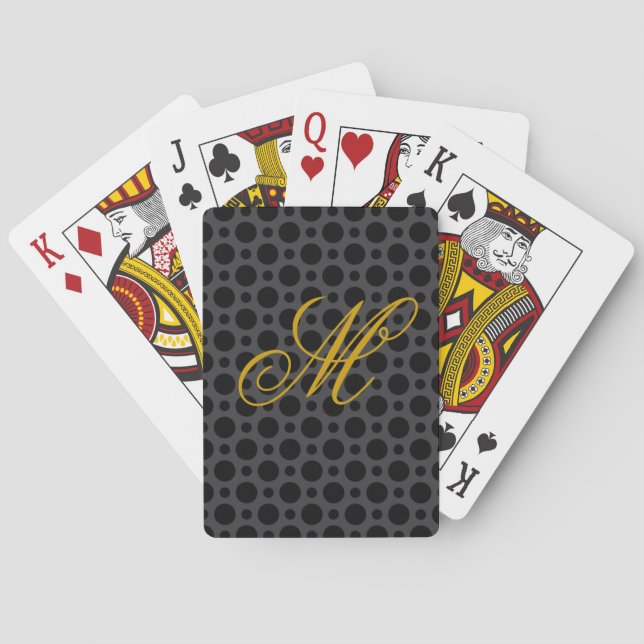 Jeu De Cartes Monogramme pois Bicycle® Play (dos)