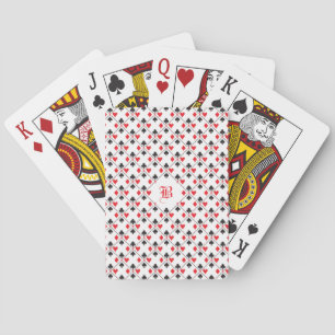 Jeu De Cartes Monogramme Poker Personnalisé Jouer Un Costume Car