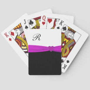 Jeu De Cartes Monogramme violet classique Jouer des cartes
